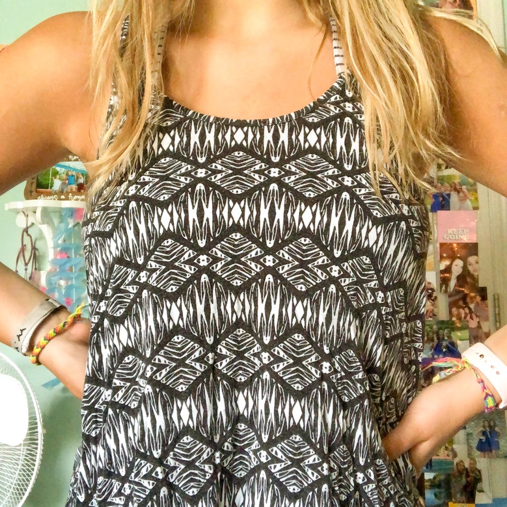 black and white tank